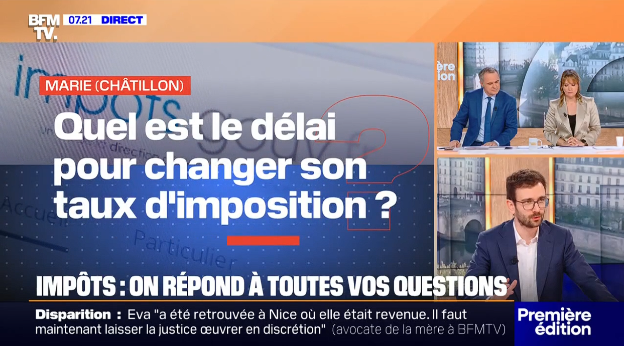 Quel est le délai pour changer son taux d'imposition Quel est le délai pour changer son taux d'imposition